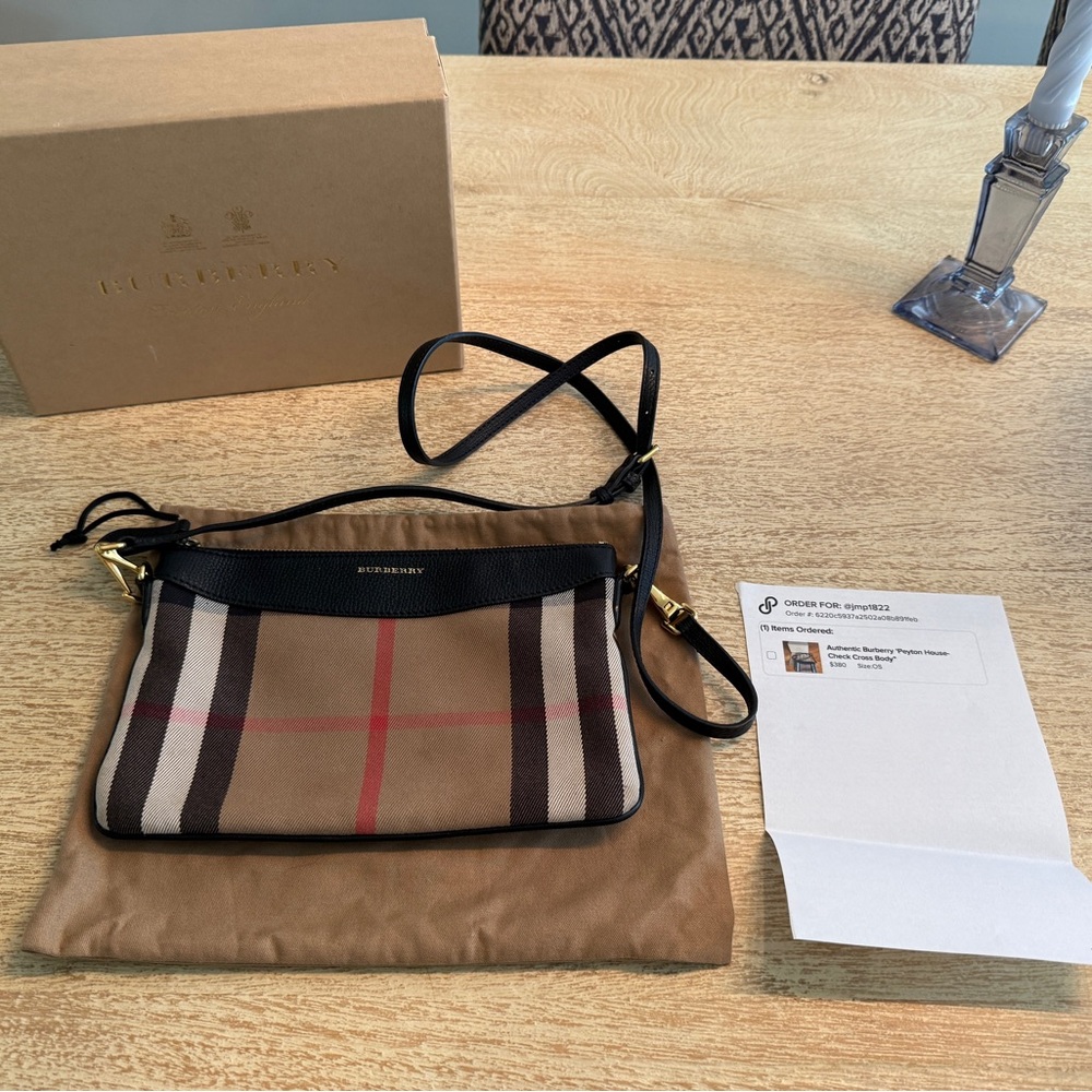 Burberry Black and Red Checkered Shoulder Bag